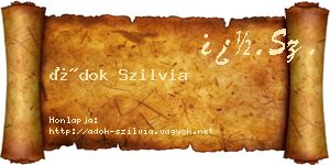 Ádok Szilvia névjegykártya