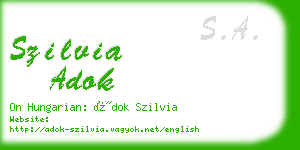 szilvia adok business card